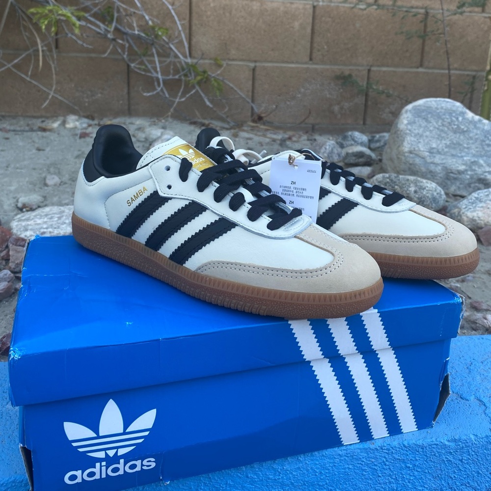 Adidas OG sambas in Sand Strata